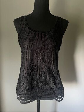 Express Black Crochet Lace Sleeveless Women’s Top